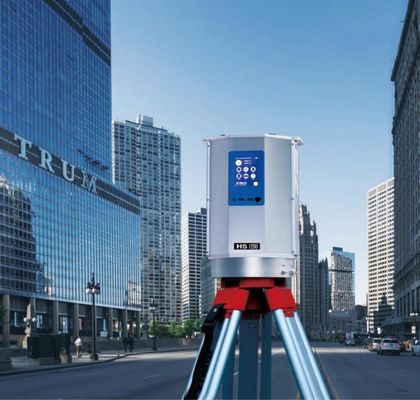 1.2km HS1200 Yüksek Hassasiyetli 3D Karasal Lazer Tarayıcılar 500kHz PRR